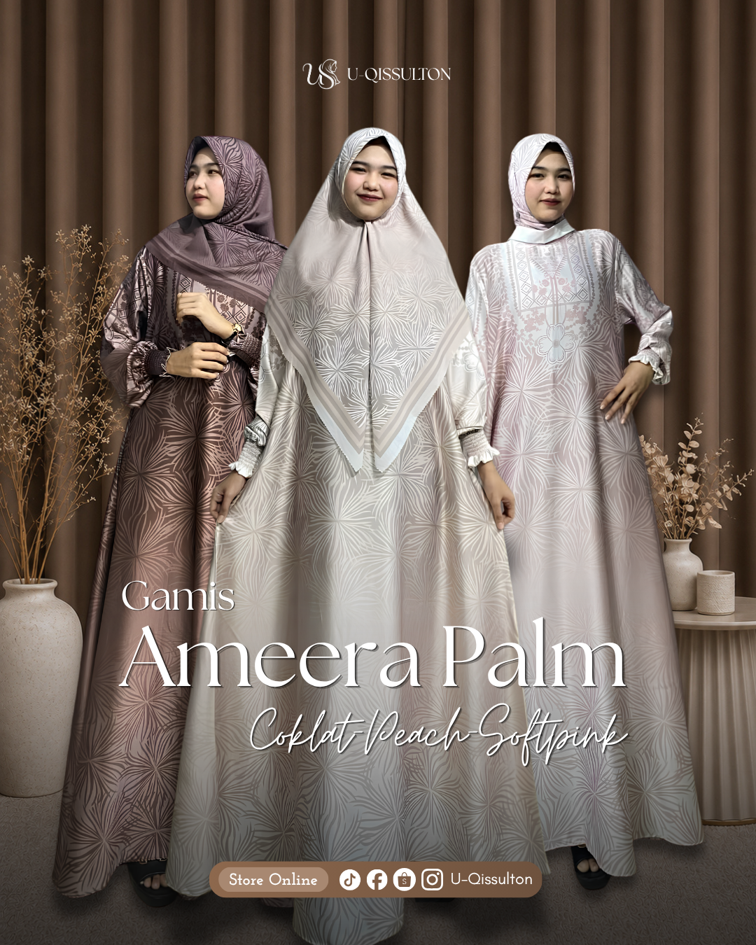 Gamis Ameera Series Satu Set Hijab