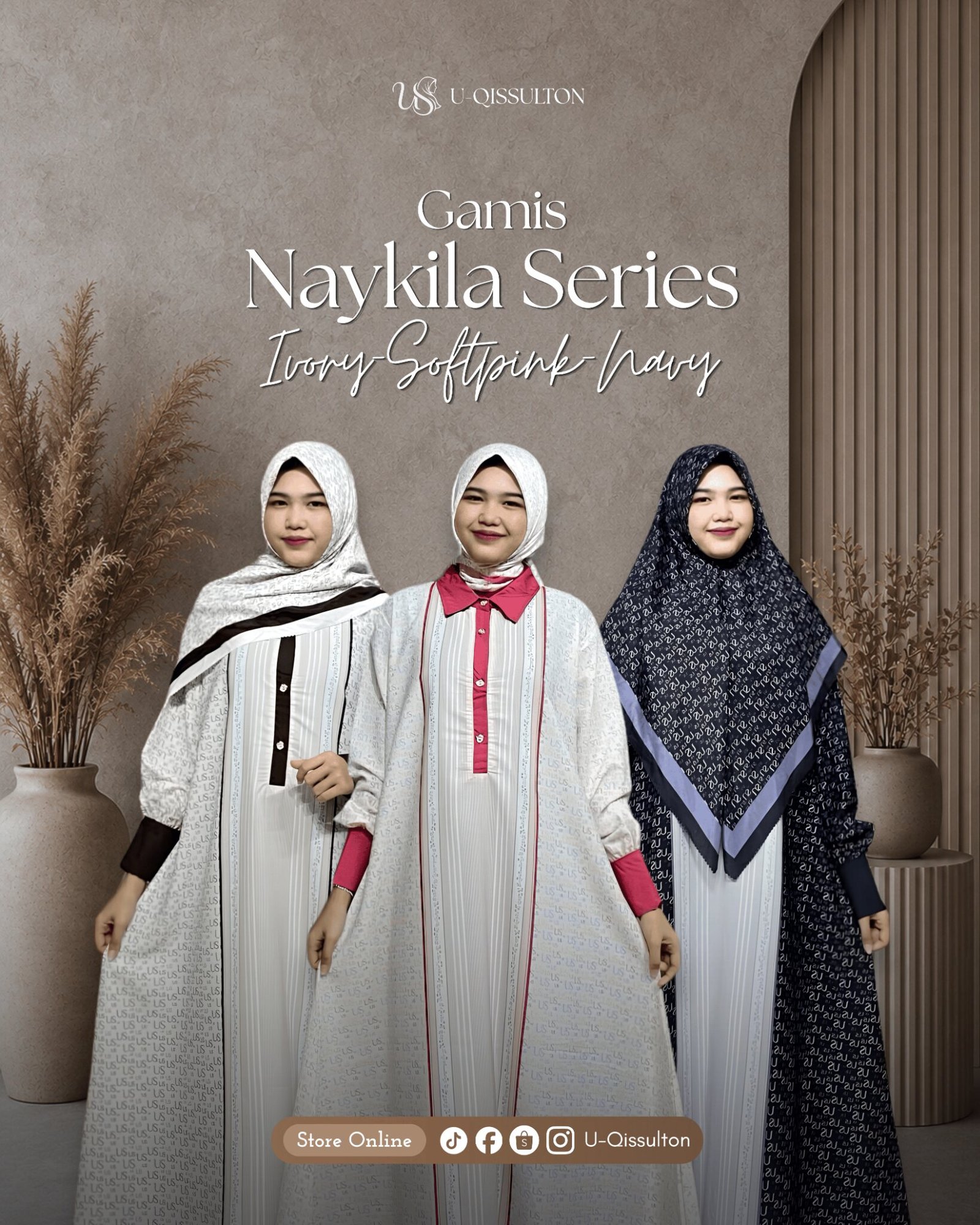 Gamis Naykilla Series Satu Set Hijab