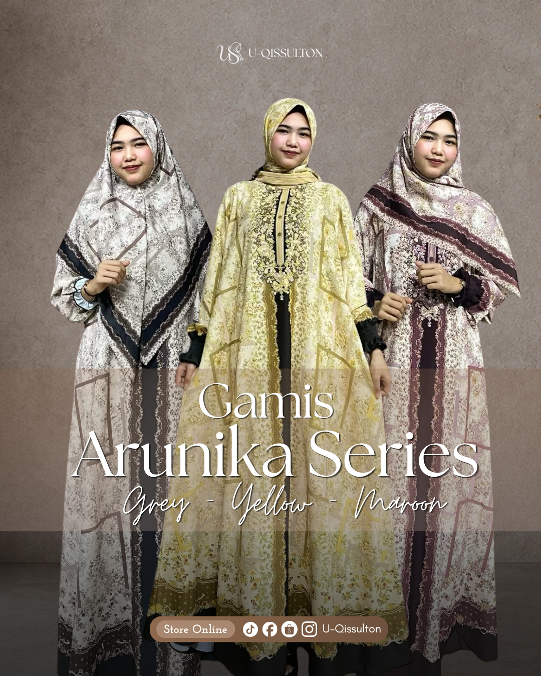Gamis Arunika Series Satu Set Hijab
