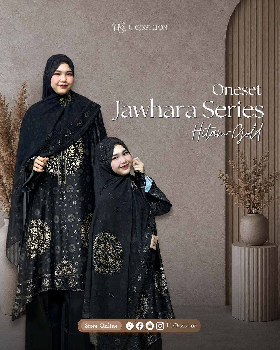 Oneset Jawhara Series Satu Set Pashmina