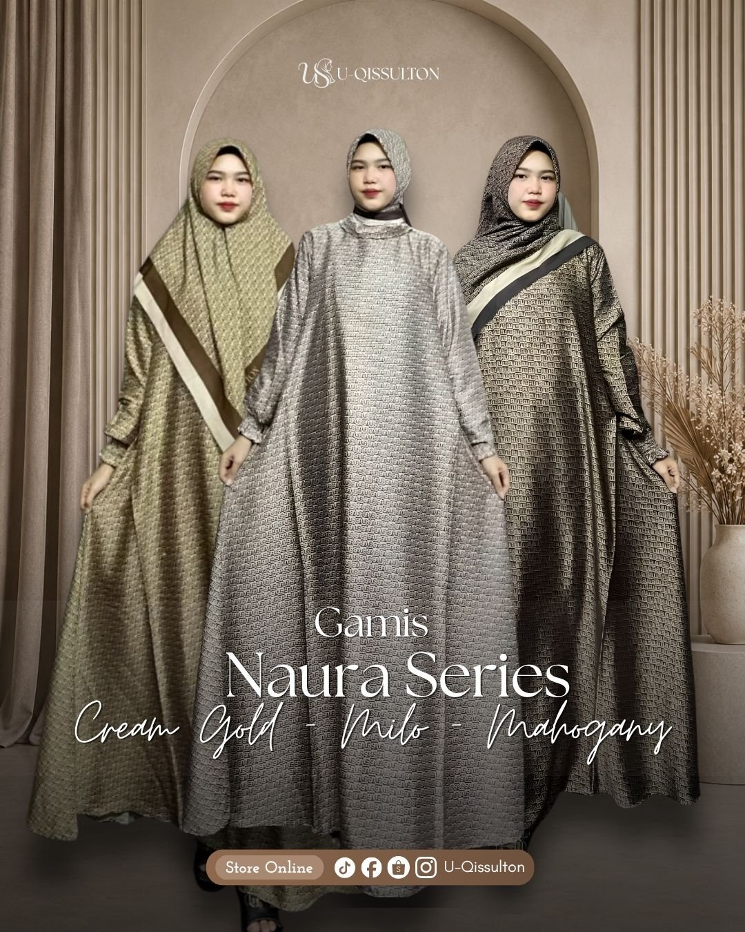 Gamis Naura Series Satu Set Hijab