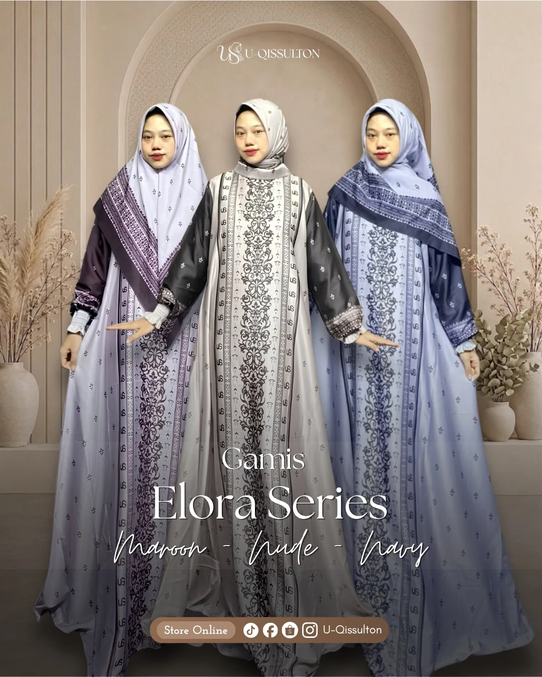 Gamis Elora Series Satu Set Hijab